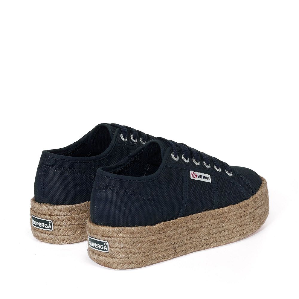 Superga 2790 Rope Blue Platform Sneakers - Women's Sneakers USA | US5026531